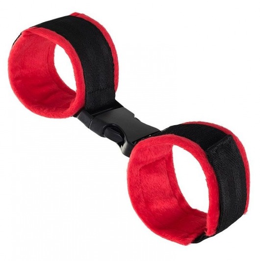 Красно-черные велюровые оковы Anonymo - ToyFa - купить с доставкой в Реутове