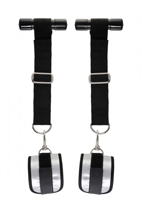 Черно-серебристые фиксаторы для рук на дверь Anonymo - ToyFa - купить с доставкой в Реутове