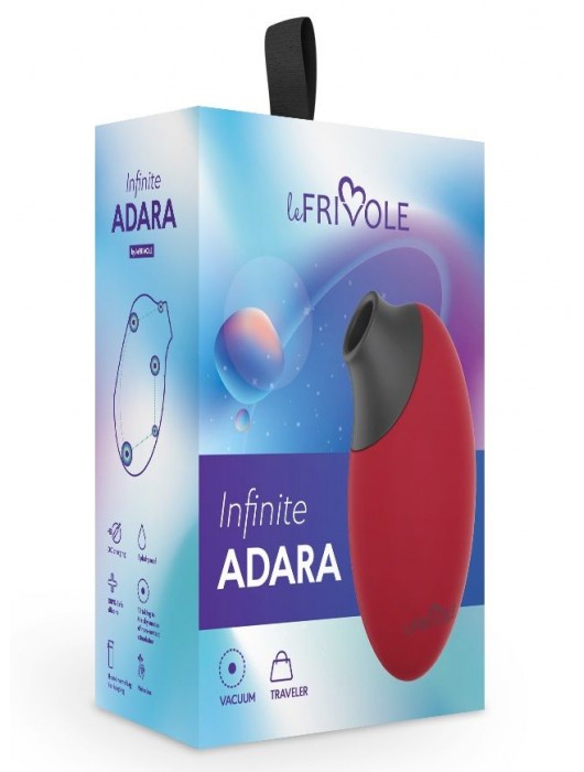 Бордовый вакуумный стимулятор клитора Adara - Le Frivole