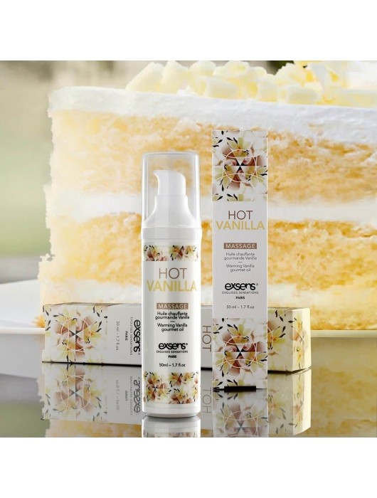 Разогревающее массажное масло с ароматом ванили Gourmet Hot Vanilla - 50 мл. - Exsens - купить с доставкой в Реутове