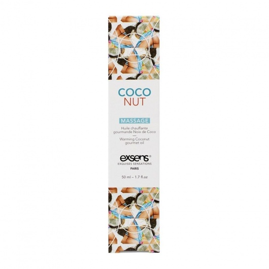 Разогревающее массажное масло с ароматом кокоса Gourmet Coconut - 50 мл. - Exsens - купить с доставкой в Реутове