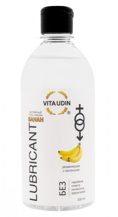 Интимный гель-смазка на водной основе VITA UDIN с ароматом банана - 500 мл. - VITA UDIN - купить с доставкой в Реутове