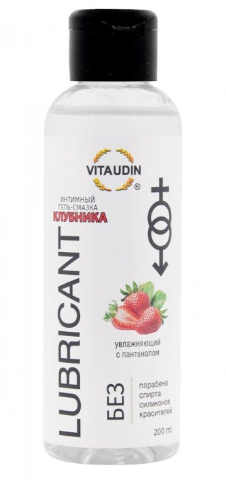 Интимный гель-смазка на водной основе VITA UDIN с ароматом клубники - 200 мл. - VITA UDIN - купить с доставкой в Реутове