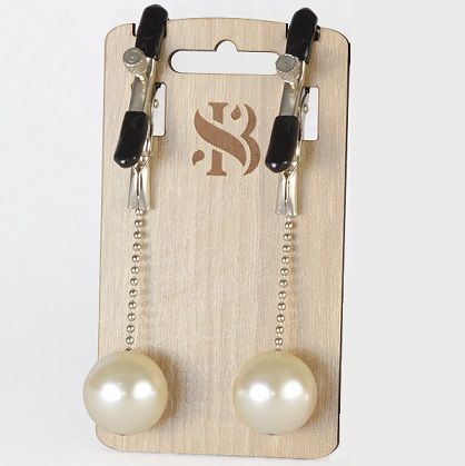 Зажимы на соски с бусинами под жемчуг Pearl - Sitabella - купить с доставкой в Реутове