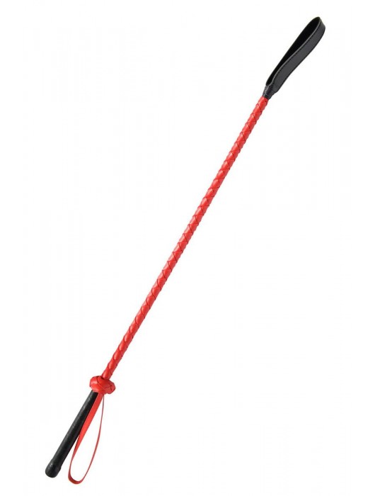 Красно-черный гладкий стек - 71 см. - Fetish Tentation - купить с доставкой в Реутове