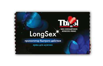 Пролонгирующий крем LongSex в одноразовой упаковке - 1,5 гр. - Биоритм - купить с доставкой в Реутове
