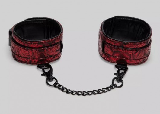 Красно-черные оковы Reversible Faux Leather Ankle Cuffs - Fifty Shades of Grey - купить с доставкой в Реутове