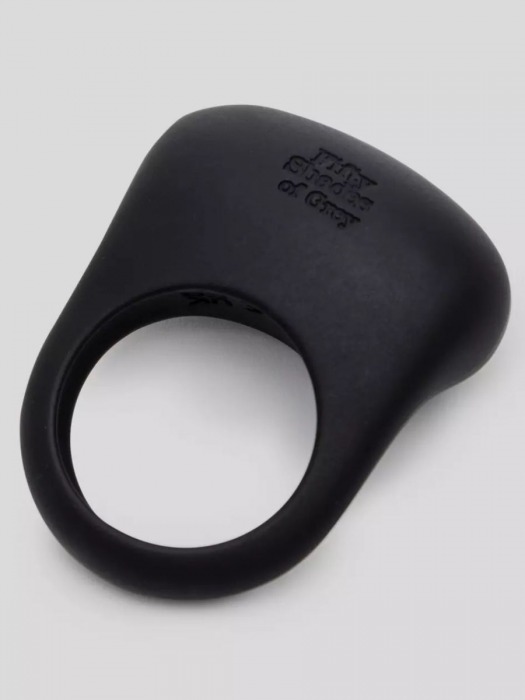 Черное эрекционное виброкольцо Sensation Rechargeable Vibrating Love Ring - Fifty Shades of Grey - в Реутове купить с доставкой