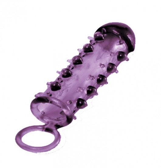 Закрытая фиолетовая насадка с пупырышками SAMURAI PENIS SLEEVE PURPLE - 14,5 см. - NMC - в Реутове купить с доставкой