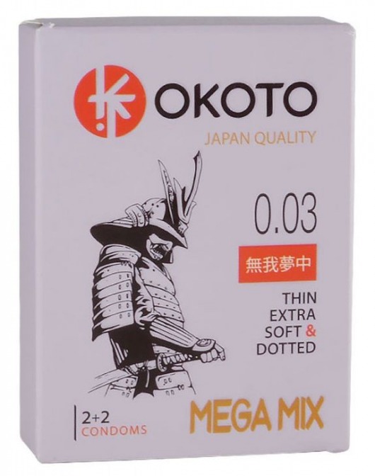 Набор из 4 презервативов OKOTO MegaMIX - Sitabella - купить с доставкой в Реутове