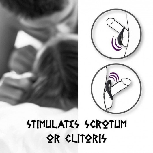 Черное эрекционное виброкольцо Thor Cockring - FeelzToys - в Реутове купить с доставкой