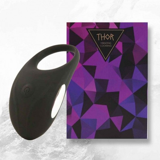 Черное эрекционное виброкольцо Thor Cockring - FeelzToys - в Реутове купить с доставкой