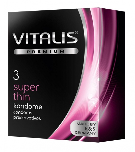 Ультратонкие презервативы VITALIS PREMIUM super thin - 3 шт. - Vitalis - купить с доставкой в Реутове