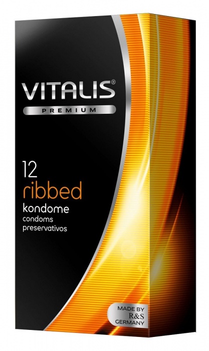Ребристые презервативы VITALIS PREMIUM ribbed - 12 шт. - Vitalis - купить с доставкой в Реутове