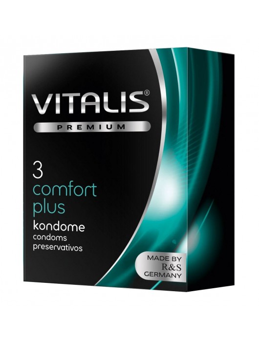 Контурные презервативы VITALIS PREMIUM comfort plus - 3 шт. - Vitalis - купить с доставкой в Реутове
