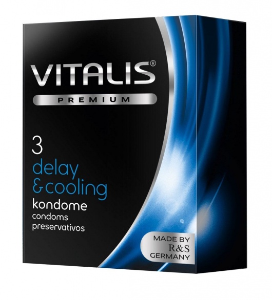 Презервативы VITALIS PREMIUM delay   cooling с охлаждающим эффектом - 3 шт. - Vitalis - купить с доставкой в Реутове
