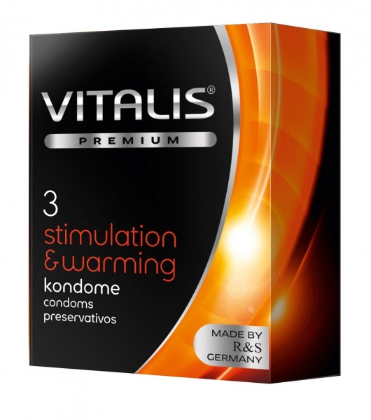 Презервативы VITALIS PREMIUM stimulation   warming с согревающим эффектом - 3 шт. - Vitalis - купить с доставкой в Реутове