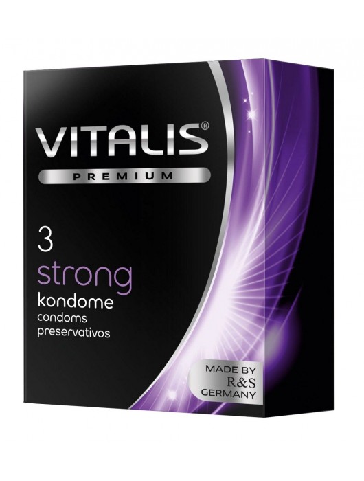 Презервативы с утолщенной стенкой VITALIS PREMIUM strong - 3 шт. - Vitalis - купить с доставкой в Реутове