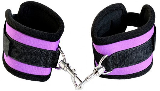 Наручники из неопрена фиолетового цвета - ToyFa - купить с доставкой в Реутове