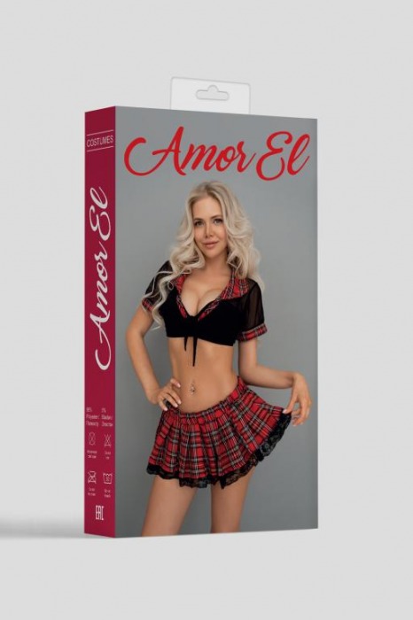 Игровой костюм дерзкой школьницы - Amor El купить с доставкой
