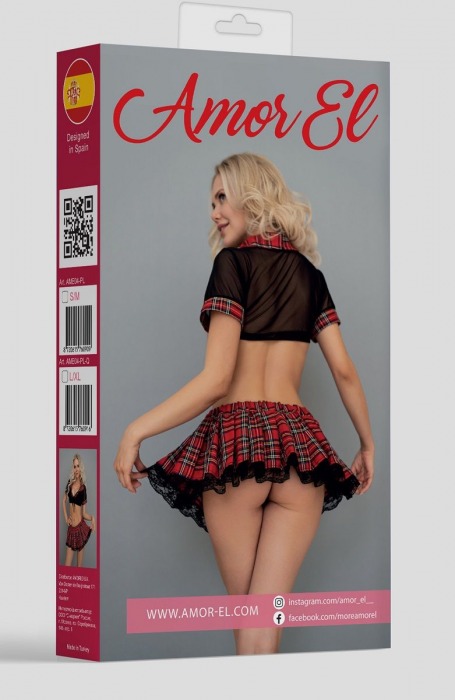 Игровой костюм дерзкой школьницы - Amor El купить с доставкой