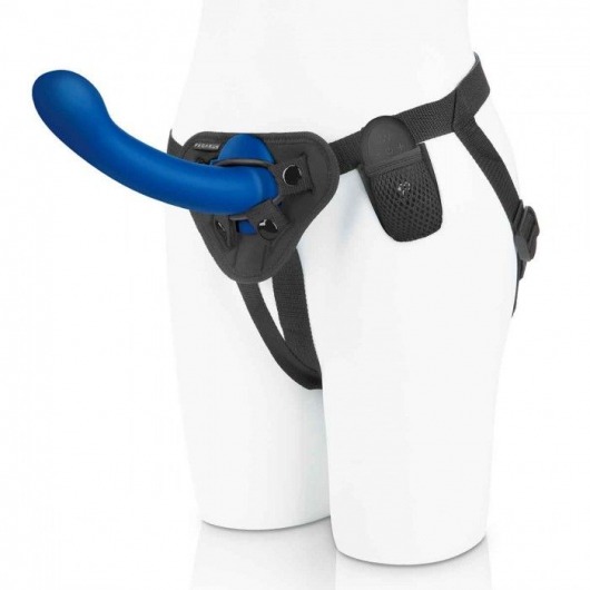 Синяя насадка Remote Control P-Spot G-Spot с черными трусиками - 20 см. - Pegasus - купить с доставкой в Реутове