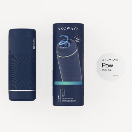 Синий мастурбатор с контролем всасывания Arcwave Pow Stroker - Arcwave - в Реутове купить с доставкой