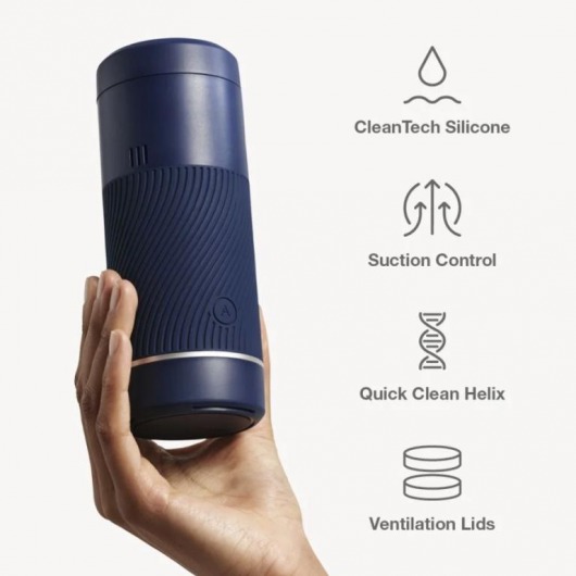 Синий мастурбатор с контролем всасывания Arcwave Pow Stroker - Arcwave - в Реутове купить с доставкой