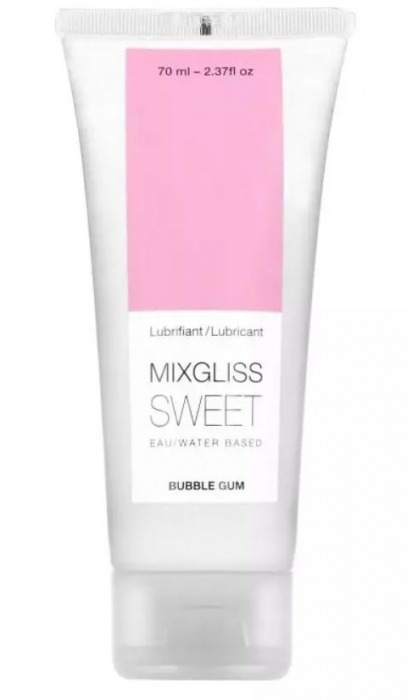 Смазка на водной основе Mixgliss Sweet с ароматом бабл-гам - 70 мл. - Mixgliss - купить с доставкой в Реутове