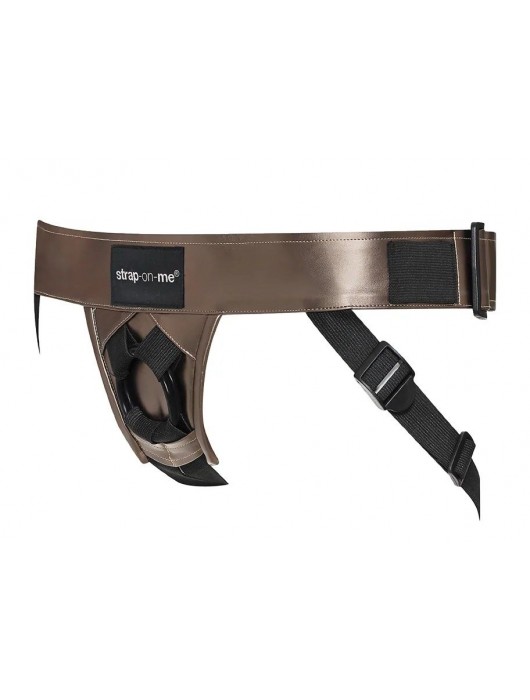 Бронзовый пояс для насадок Curious Harness - Strap-on-me - купить с доставкой в Реутове
