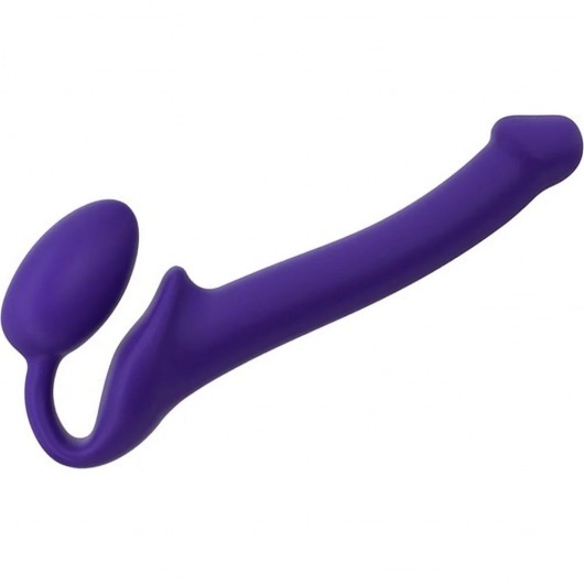 Фиолетовый безремневой страпон Silicone Bendable Strap-On - size S - Strap-on-me - купить с доставкой в Реутове