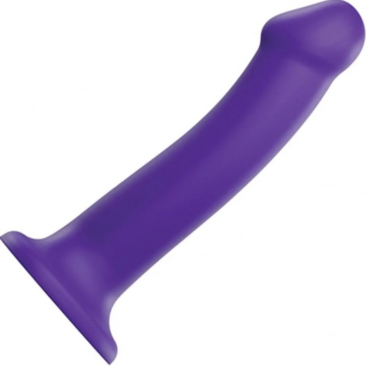 Фиолетовый фаллоимитатор-насадка Strap-On-Me Dildo Dual Density size L - 19 см. - Strap-on-me - купить с доставкой в Реутове