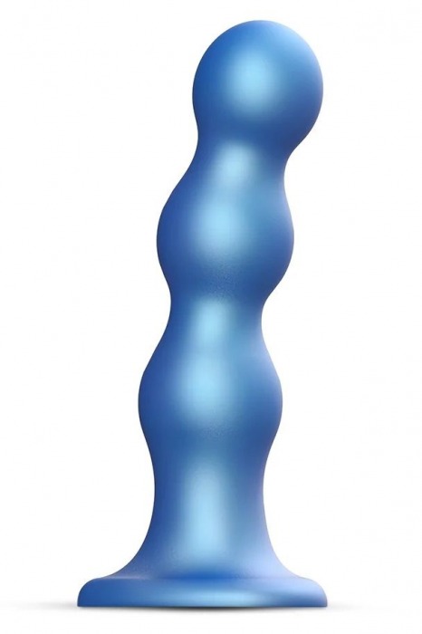 Голубая насадка Strap-On-Me Dildo Plug Balls size S - Strap-on-me - купить с доставкой в Реутове