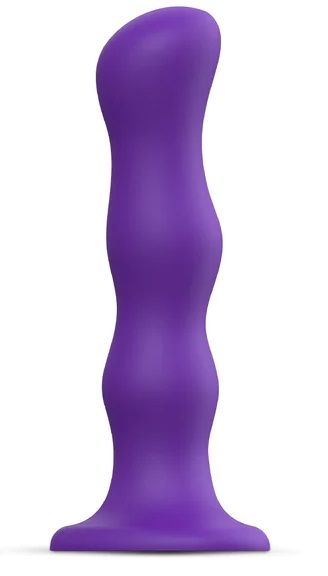 Фиолетовая насадка Strap-On-Me Dildo Geisha Balls size M - Strap-on-me - купить с доставкой в Реутове