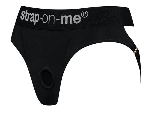 Черные трусики для насадок Heroine Lingerie Harness - size M - Strap-on-me - купить с доставкой в Реутове