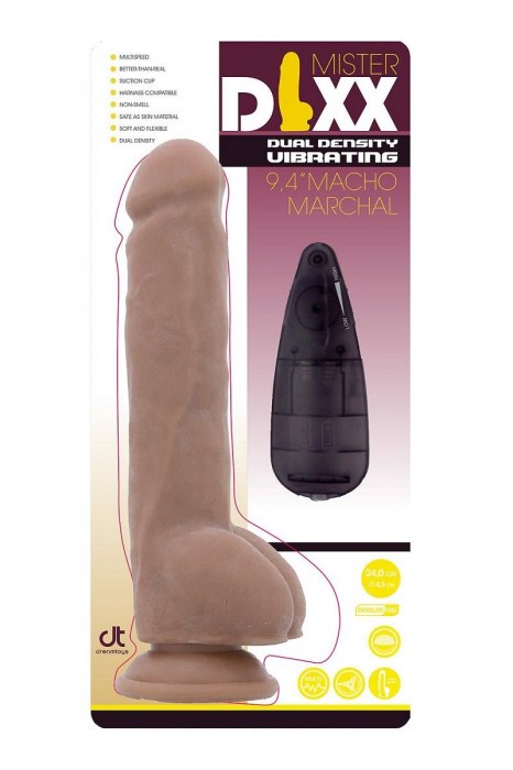 Телесный вибромассажер MACHO MARSHAL - 23,5 см. - Dream Toys
