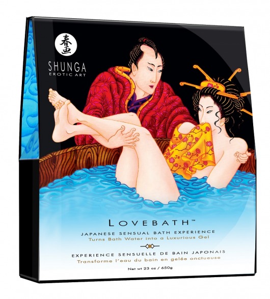 Соль для ванны Lovebath Ocean temptation, превращающая воду в гель - 650 гр. - Shunga - купить с доставкой в Реутове