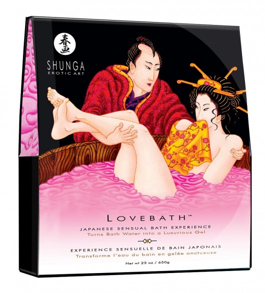 Соль для ванны Lovebath Dragon Fruit, превращающая воду в гель - 650 гр. - Shunga - купить с доставкой в Реутове