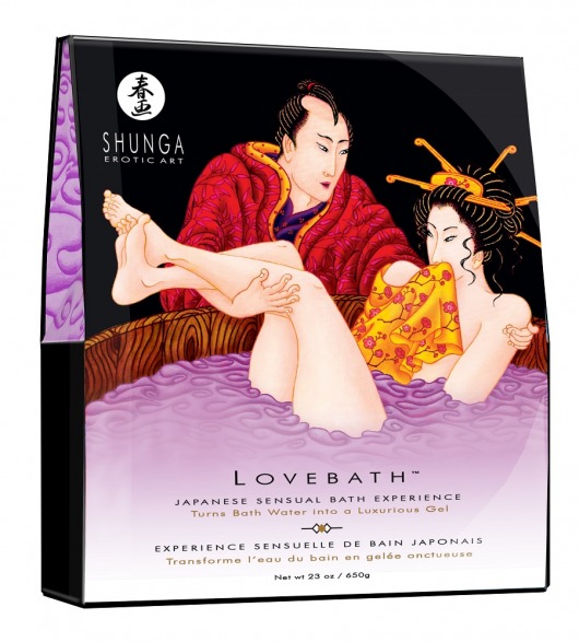 Соль для ванны Lovebath Sensual lotus, превращающая воду в гель - 650 гр. - Shunga - купить с доставкой в Реутове