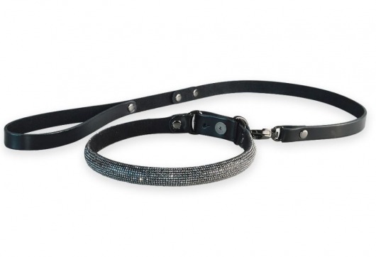 Эффектный сверкающий ошейник с поводком  Гламур - Sitabella - купить с доставкой в Реутове