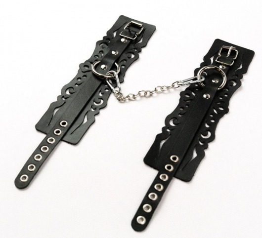 Узорчатые кожаные оковы с регулируемыми ремешками - Crazy Handmade - купить с доставкой в Реутове