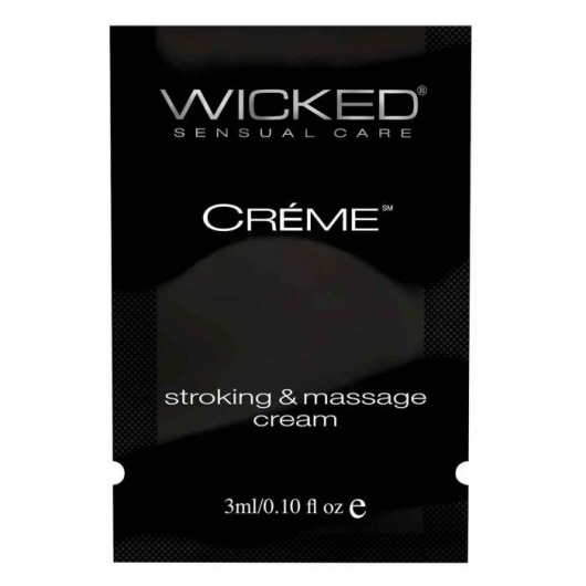 Крем для массажа и мастурбации Wicked Stroking and Massage Creme - 3 мл. - Wicked - купить с доставкой в Реутове