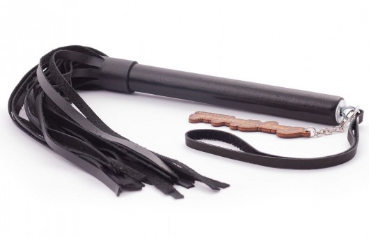 Черная кожаная плеть  Индиго  - 50 см. - Crazy Handmade - купить с доставкой в Реутове