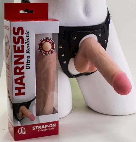 Страпон в подарочной упаковке: трусики с плугом и фаллоимитатор-насадка - 16 см. - LOVETOY (А-Полимер) - купить с доставкой в Реутове