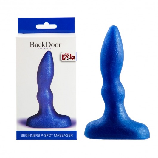 Синий анальный стимулятор Beginners p-spot massager - 11 см. - Lola Games - в Реутове купить с доставкой