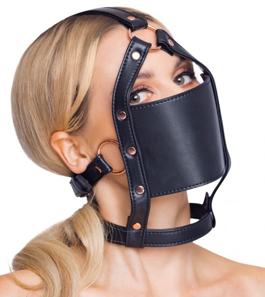 Черный намордник с кляпом-шаром Head Harness With A Gag - Orion - купить с доставкой в Реутове