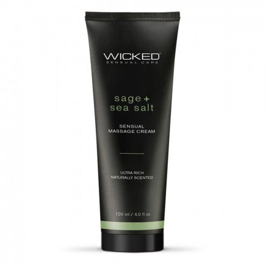 Массажный легкий крем WICKED Sage plus Sea Salt - 120 мл. - Wicked - купить с доставкой в Реутове