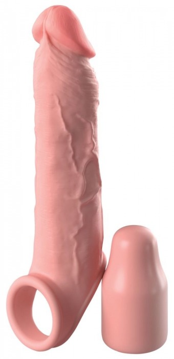 Телесная насадка-удлинитель 2 Inch Silicone X-tension with Strap - 20,3 см. - Pipedream - в Реутове купить с доставкой
