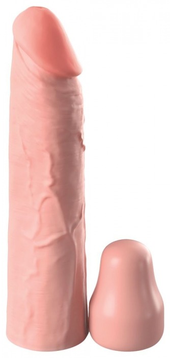 Телесная насадка-удлинитель 1 Inch Silicone X-tension - 17,8 см. - Pipedream - в Реутове купить с доставкой