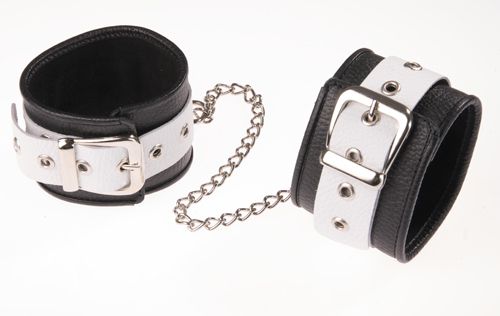 Черно-белые оковы на ноги - Sitabella - купить с доставкой в Реутове